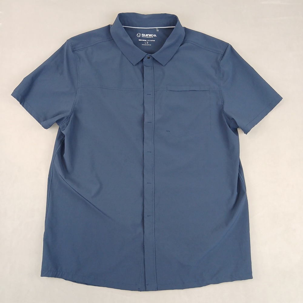 Sunice Large Mens Shirt Snap Button Outdoors Stretch‎ Performance 22x27